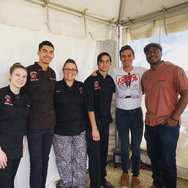 C·CAP students and Chef Jelani with Antoni Porowski
