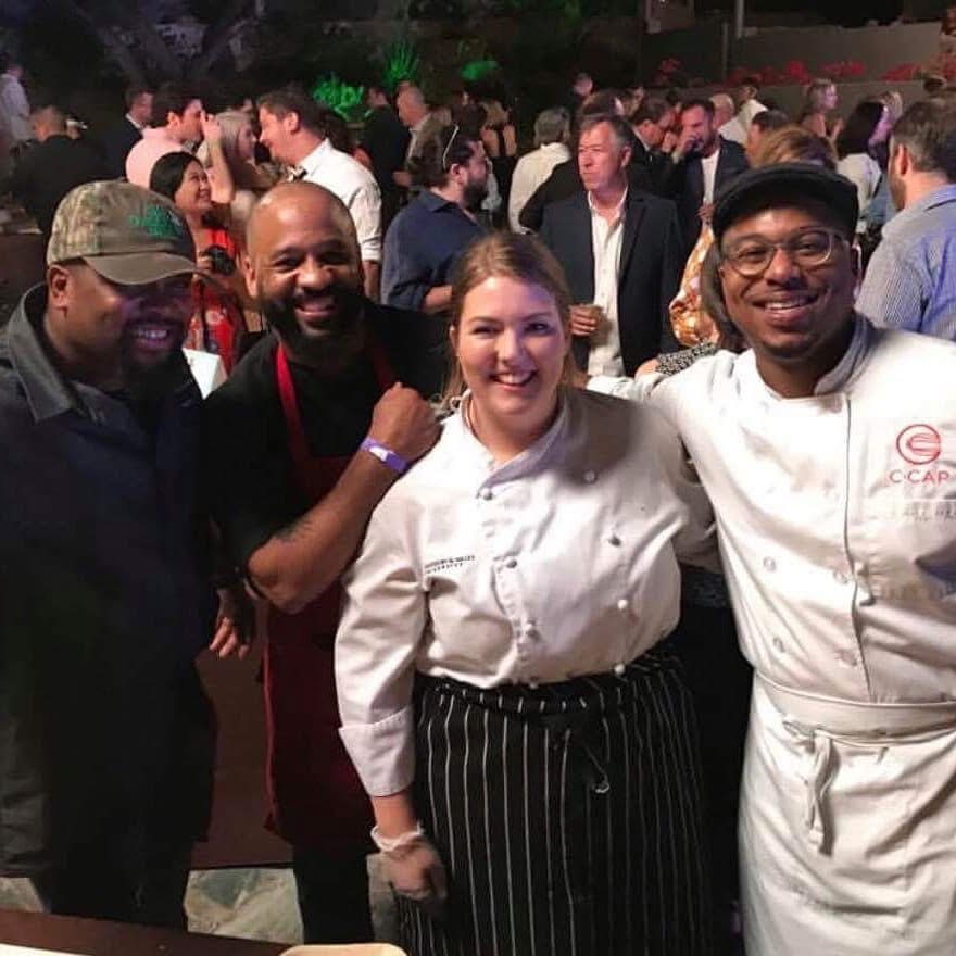 Chef Jelani with fellow chefs at a C·CAP benefit event
